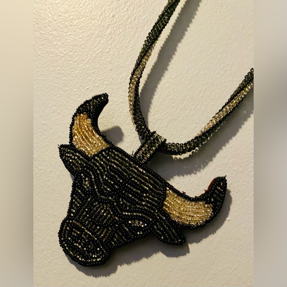 Handmade Beaded Chicago Bulls Logo!